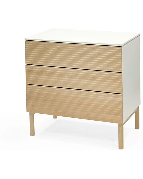 Stokke Sleepi Chest of Drawers - with Drawers - White/Natural - Wood Dressers