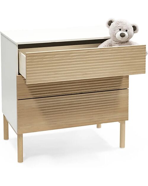 Stokke Sleepi Chest of Drawers - with Drawers - White/Natural - Wood Dressers
