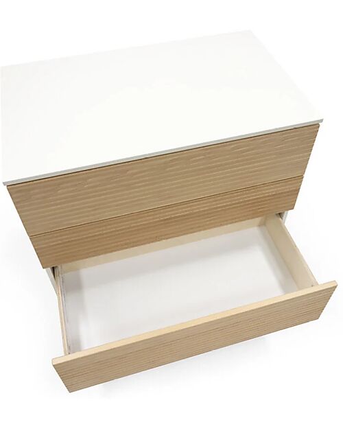 Stokke Sleepi Chest of Drawers - with Drawers - White/Natural - Wood Dressers