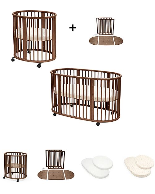 Stokke Sleepi Mini Brown Bed Pack - Up to 5 Years - Includes Mattress and Sheet Cribs & Moses Baskets