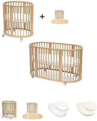 Stokke Sleepi Mini Natural Bed Pack - Up to 5 Years - Includes Mattress and Sheet Cribs & Moses Baskets