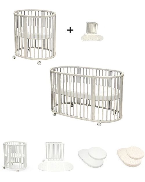 Stokke Sleepi Mini White Bed Pack - Up to 5 Years - Includes Mattress and Sheet Cribs & Moses Baskets