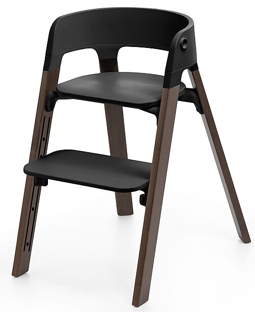 Stokke Steps High Chair - Black and Warm Brown - From 6 Months High Chairs