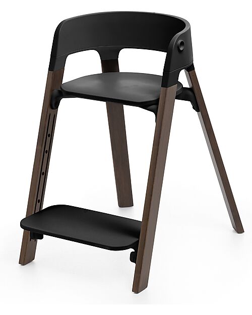 Stokke Steps High Chair - Black and Warm Brown - From 6 Months High Chairs