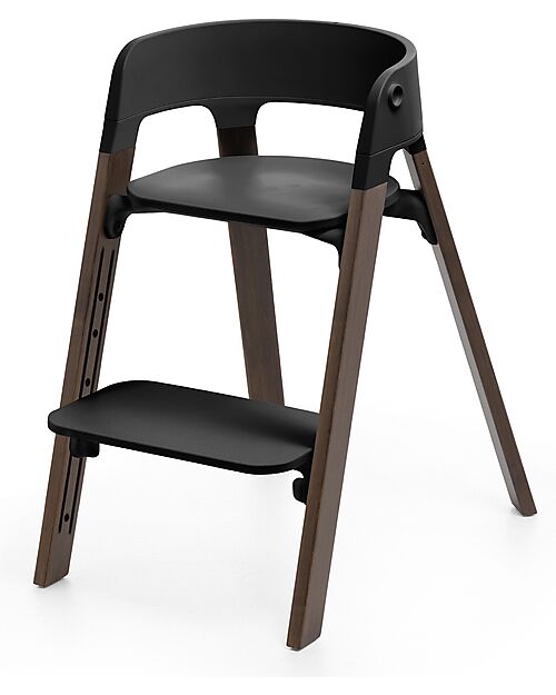 Stokke Steps High Chair - Black and Warm Brown - From 6 Months High Chairs