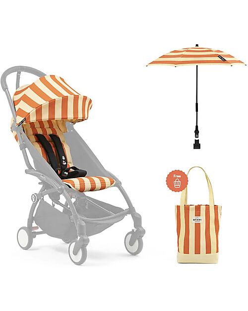 Stokke Summer Kit Riviera Collection - Capri - Stroller Cover for YOYO3 + Free Sunshade and Bag Lights Strollers