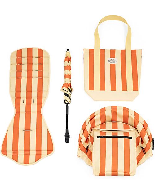 Stokke Summer Kit Riviera Collection - Capri - Stroller Cover for YOYO3 + Free Sunshade and Bag Lights Strollers
