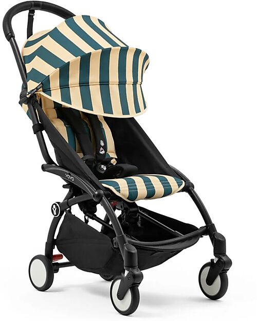 Stokke Summer Kit Riviera Collection - Monaco - Stroller Cover for YOYO3 + Free Sunshade and Bag Lights Strollers