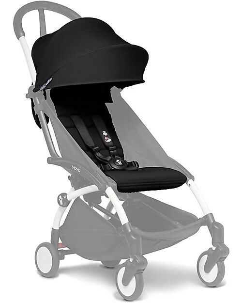 Stokke Textile Set for BABYZEN Stroller YOYO 2 - 6+ months - Black Cover and Frame