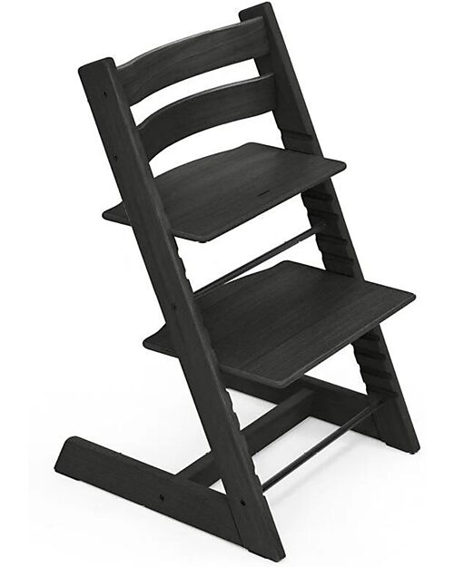 Stokke Tripp Trapp Evolutive Chair - Black - Oak Wood High Chairs