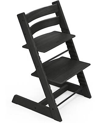 Stokke Tripp Trapp Evolutive Chair - Black - Oak Wood High Chairs