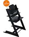 Stokke Tripp Trapp High Chair - Black - Beech Wood - Baby Set in OMAGGIO! High Chairs