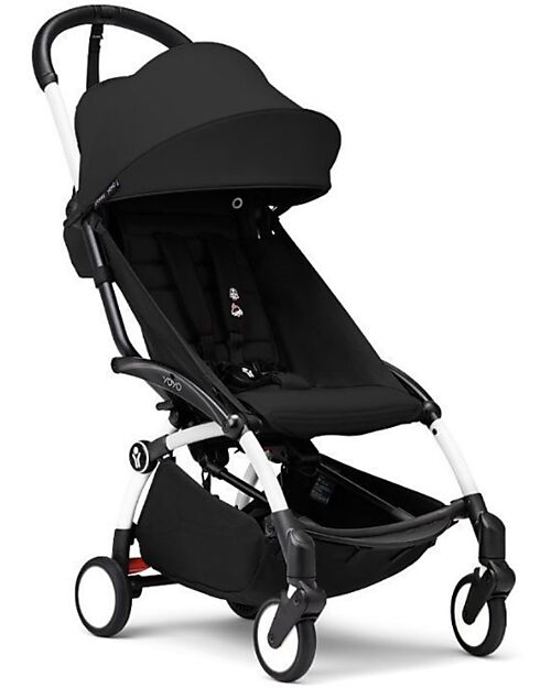 Stokke YOYO 3  Stroller Duo - White Frame + Black Bassinet 0+ and textile 6+  Trio and Duo Strollers