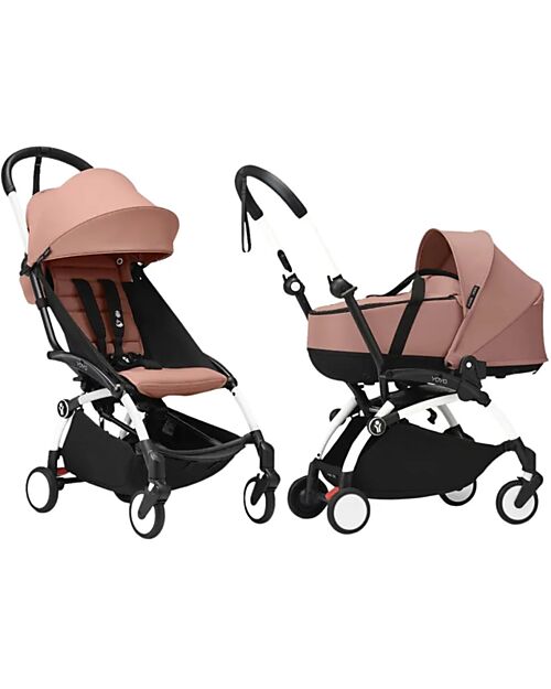 Stokke  YOYO 3  Stroller Duo - White Frame +  Ginger Bassinet 0+ and textile 6+  Trio and Duo Strollers