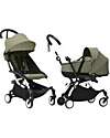 Stokke YOYO 3  Stroller Duo - White Frame +  Olive Bassinet 0+ and textile 6+  Trio and Duo Strollers