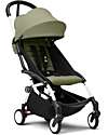 Stokke YOYO 3  Stroller Duo - White Frame +  Olive Bassinet 0+ and textile 6+  Trio and Duo Strollers