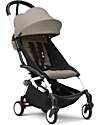 Stokke YOYO 3  Stroller Duo - White Frame + Taupe Bassinet 0+ and textile 6+  Trio and Duo Strollers