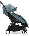 Stokke YOYO3 Stroller Black Frame and Aqua Seat - From 6 Months Lights Strollers