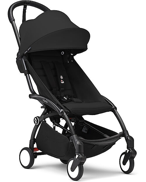 Stokke YOYO3 Stroller Black Frame and Black Seat - From 6 Months Lights Strollers