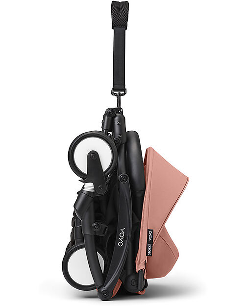 Stokke YOYO3 Stroller Black Frame and Ginger Seat - From 6 Months Lights Strollers