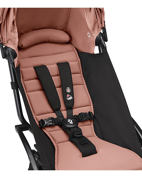 Stokke YOYO3 Stroller Black Frame and Ginger Seat - From 6 Months Lights Strollers