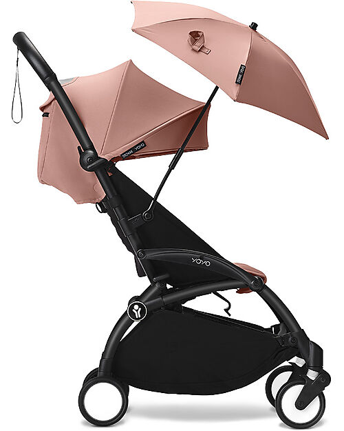 Stokke YOYO3 Stroller Black Frame and Ginger Seat - From 6 Months Lights Strollers