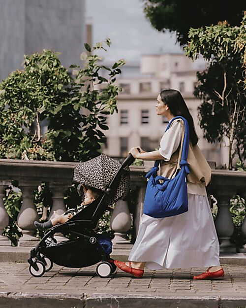 Stokke YOYO3 Stroller Black Frame and Leopard Seat - From 6 Months Lights Strollers