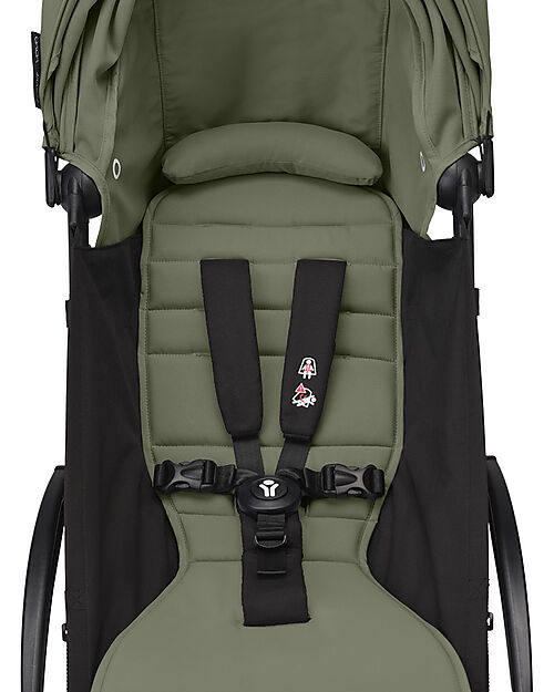 Stokke YOYO3 Stroller Black Frame and Olive Seat - From 6 Months Lights Strollers