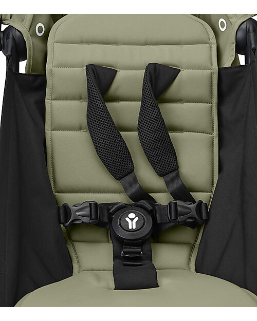Stokke YOYO3 Stroller Black Frame and Olive Seat - From 6 Months Lights Strollers