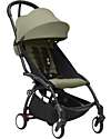 Stokke YOYO3 Stroller Black Frame and Olive Seat - From 6 Months Lights Strollers