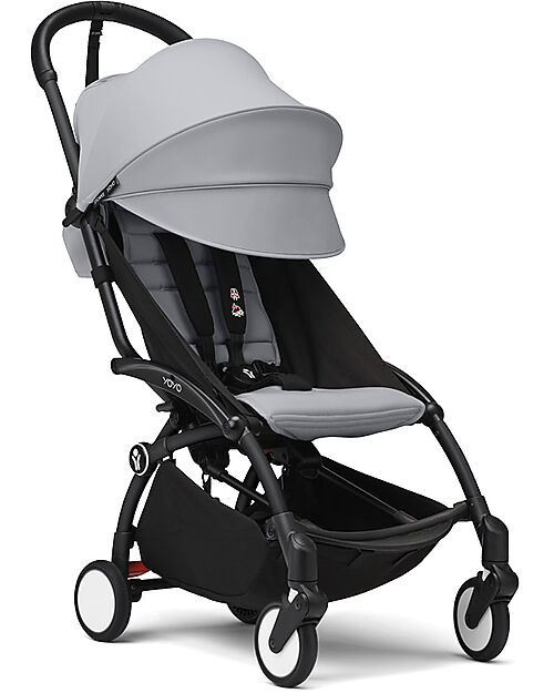 Stokke YOYO3 Stroller Black Frame and Stone Seat - From 6 Months Lights Strollers
