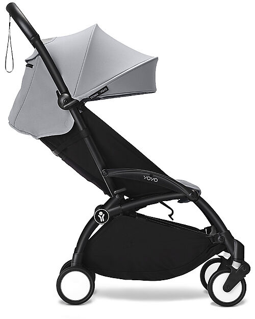 Stokke YOYO3 Stroller Black Frame and Stone Seat - From 6 Months Lights Strollers