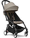 Stokke YOYO3 Stroller Black Frame and Taupe Seat - From 6 Months Lights Strollers