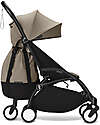 Stokke YOYO3 Stroller Black Frame and Taupe Seat - From 6 Months Lights Strollers