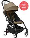 Stokke YOYO3 Stroller Black Frame and Toffee Seat for Free - From 6 Months Lights Strollers