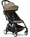 Stokke YOYO3 Stroller Black Frame and Toffee Seat - From 6 Months Lights Strollers