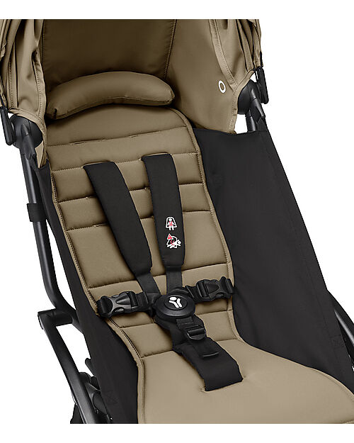 Stokke YOYO3 Stroller Black Frame and Toffee Seat - From 6 Months Lights Strollers