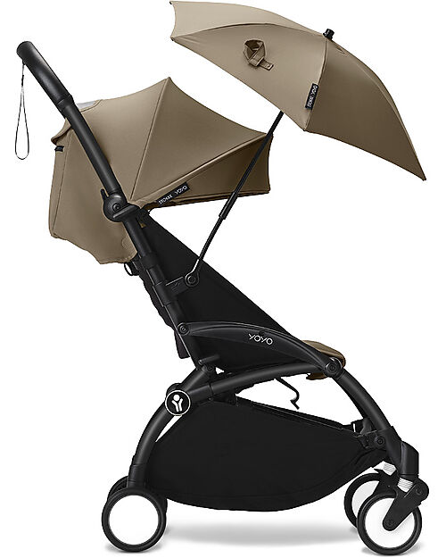Stokke YOYO3 Stroller Black Frame and Toffee Seat - From 6 Months Lights Strollers
