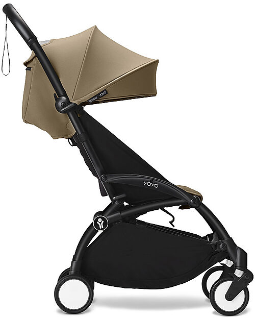 Stokke YOYO3 Stroller Black Frame and Toffee Seat - From 6 Months Lights Strollers