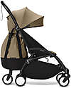 Stokke YOYO3 Stroller Black Frame and Toffee Seat - From 6 Months Lights Strollers