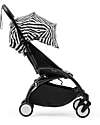 Stokke YOYO3 Stroller Black Frame and Zebra Seat - From 6 Months Lights Strollers