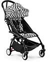 Stokke YOYO3 Stroller Black Frame and Zebra Seat - From 6 Months Lights Strollers