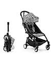 Stokke YOYO3 Stroller Black Frame and Zebra Seat - From 6 Months Lights Strollers