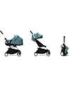 Stokke YOYO3 Stroller Duo Aqua - White Frame + Bassinet 0+ and Seat 6+ Trio and Duo Strollers