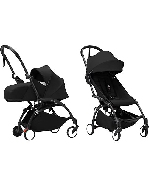 Stokke YOYO3 Stroller Duo - Black Frame + Black Textile 6+ newborn kit 0+ Lights Strollers