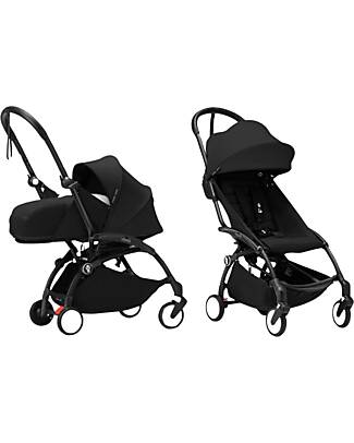 Stokke YOYO3 Stroller Duo - Black Frame + Black Textile 6+ newborn kit 0+ Lights Strollers