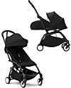 Stokke YOYO3 Stroller Duo - Black Frame + Black Textile 6+ newborn kit 0+ Trio and Duo Strollers