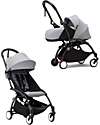 Stokke YOYO3 Stroller Duo - Black Frame + Stone Textile 6+ newborn kit 0+ Lights Strollers