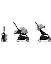 Stokke YOYO3 Stroller Duo - Black Frame + Stone Textile 6+ newborn kit 0+ Lights Strollers
