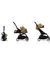 Stokke YOYO3 Stroller Duo - Black Frame + Toffee Textile 6+ newborn kit 0+ Lights Strollers